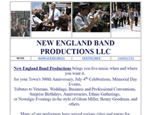 Tablet Screenshot of newenglandbandproductions.com